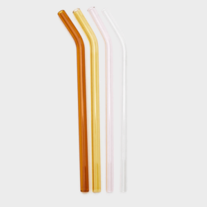Glass Straws in Warm Set
